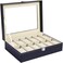 12 Slot Watch Case Lid Watch Display Case Watch Organizer