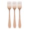 Crystal Stainless Steel Cake Fork 16.5cm 3 Pieces - Rose Gold
