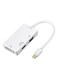 Generic 3-In-1 Mini Display Port Adapter, White