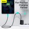Baseus 30W USB C PD Fast Charger 1 Port Type-C and Dual Port QC3.0 Quick Wall Adapter EU Plug Black