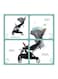 Moon Ritzi - Cabin Stroller - Black/Grey Dots