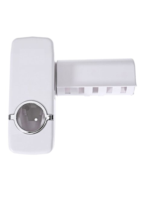 Generic Automatic Toothpaste Dispenser And Toothbrush Holder White 155X60X60Centimeter