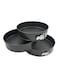Generic 3-Piece Non-Stick Cake Mould Set Black
