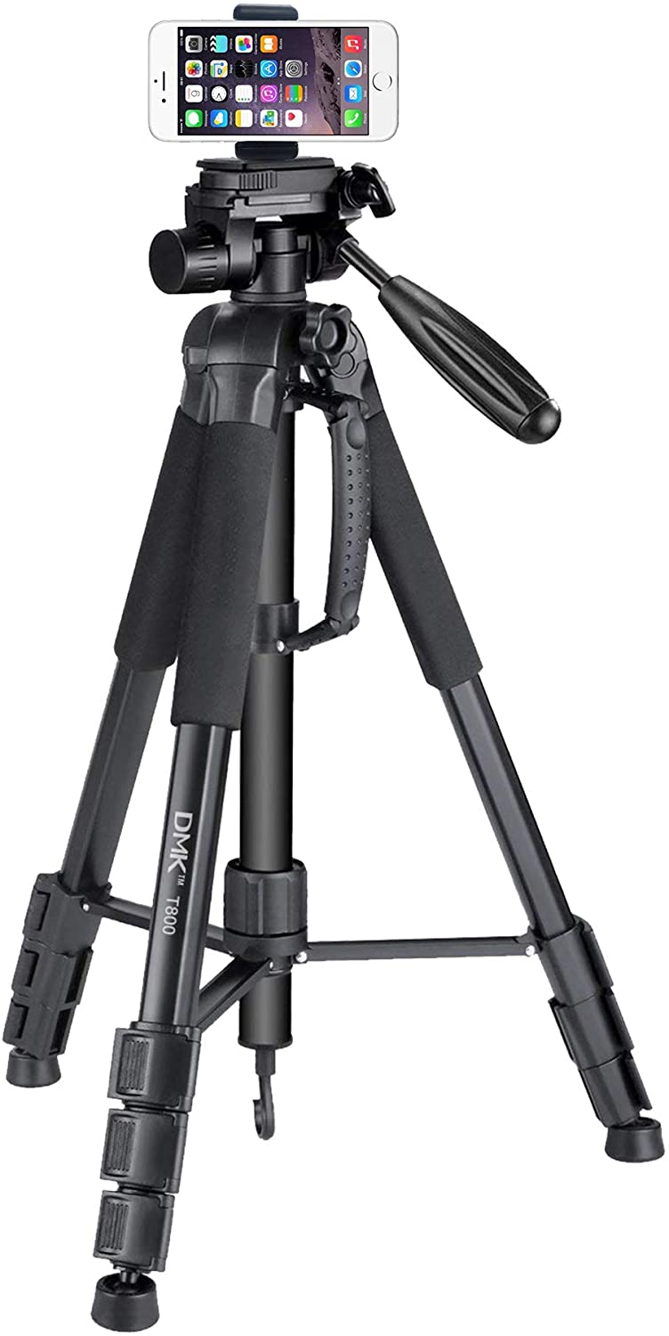 DMK Power T800 Photo Tripod With Mobile Holder 70 Inch/178cm 3 In 1 Tripod And Monopod Lightweight Portable Tripod For Slr/DSLR Canon Nikon Sony Olympus Etc With Tripod Bag