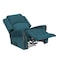 In House Velvet Rocking &amp; Rotating Recliner Chair - Dark Turquoise - NZ120