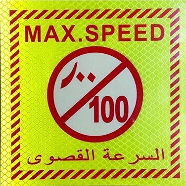 Buy CanvasGT 2pcs 100 Speed Limit Maximum Sticker Signs For Vehicles ...