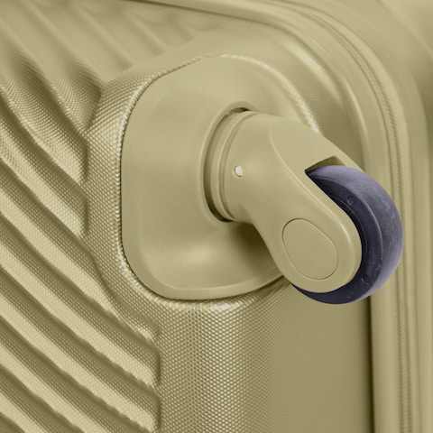 Senator Hard Case Large Suitcase Luggage Trolley For Unisex ABS Lightweight Travel Bag with 4 Spinner Wheels KH1065 Tea Green
