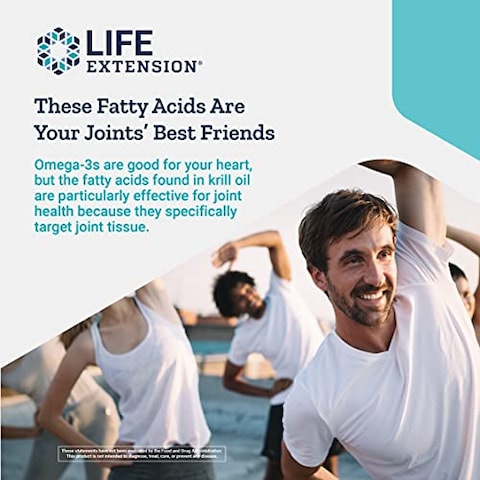 Life Extension Krill Healthy Joint Formula With Hyaluronic Acid &amp; Astaxanthin - Healthy Joints, Healthy Body - Non-Gmo, Gluten-Free - 30 Softgels