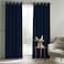 In House Velvet Curtains - Dark Blue - 240x140 cm