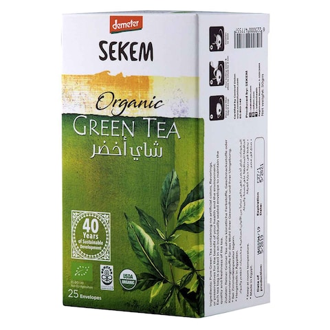 سيكم شاي أخضر عضوي 25 كيس شاي