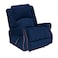 In House Velvet Rocking Recliner Chair - Dark Blue - NZ120