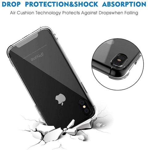 Generic iPhone X Case,Crystal Clear Cover Case [Shock Absorption] With Transparent Hard Plastic Back Plate And Soft Tpu Gel Bumper-Clear