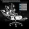 Gaming Chair, Video Gaming Chair, PU Leather High Back Ergonomic Swivel Racing Computer Chair Task Chair, Rolling Office Chair with Lumbar Support and Retractible Footrest for Gaming and Relax (White)