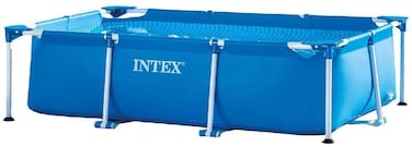 Intex Metal Rectangle Angular Frame Pool, Blue, 2.6 Mt&times;1.6 Mt&times;0.65 Mt -28271