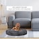 Faux fur round donut dog bed, Anti-anxiety self-warming pet bed, Large round plush dog bed for all sized pets, Soft fluffy warm to improved sleep, Machine washable 85 cm (Grey)