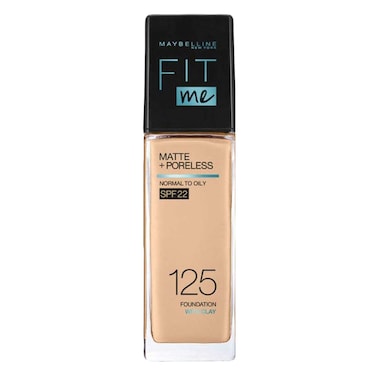 Maybelline Fit Me Matte + Poreless SPF 22 Liquid Foundation 30ml 125 Nude Beige