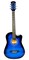 Mike Music 38 inch Acoustic Guitar with bag and strap and Extra String and Capo Right Hand (38 inch glossy, blue)