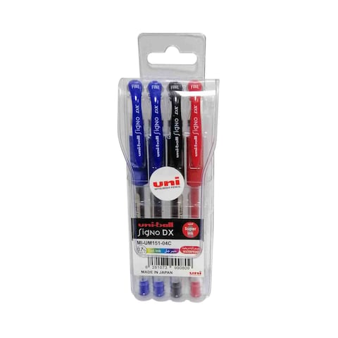 Unibal Singo DX Pen 0.7 mm Walet Of 4 Piece