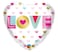 Love Metallic Hearts 18 inch Balloon IF