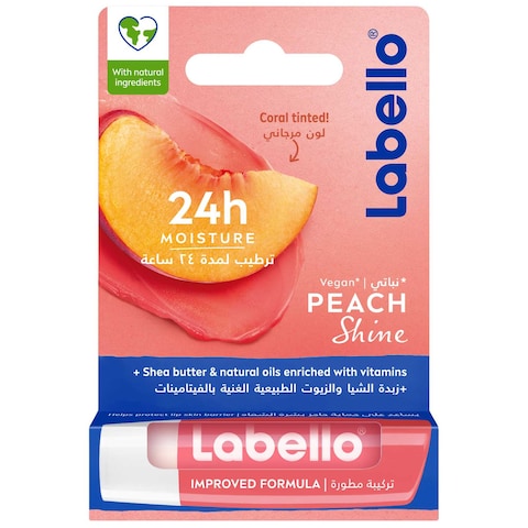 Labello 24-Hour Melt-in Moisture Peach Shine Lip Balm 4.8g