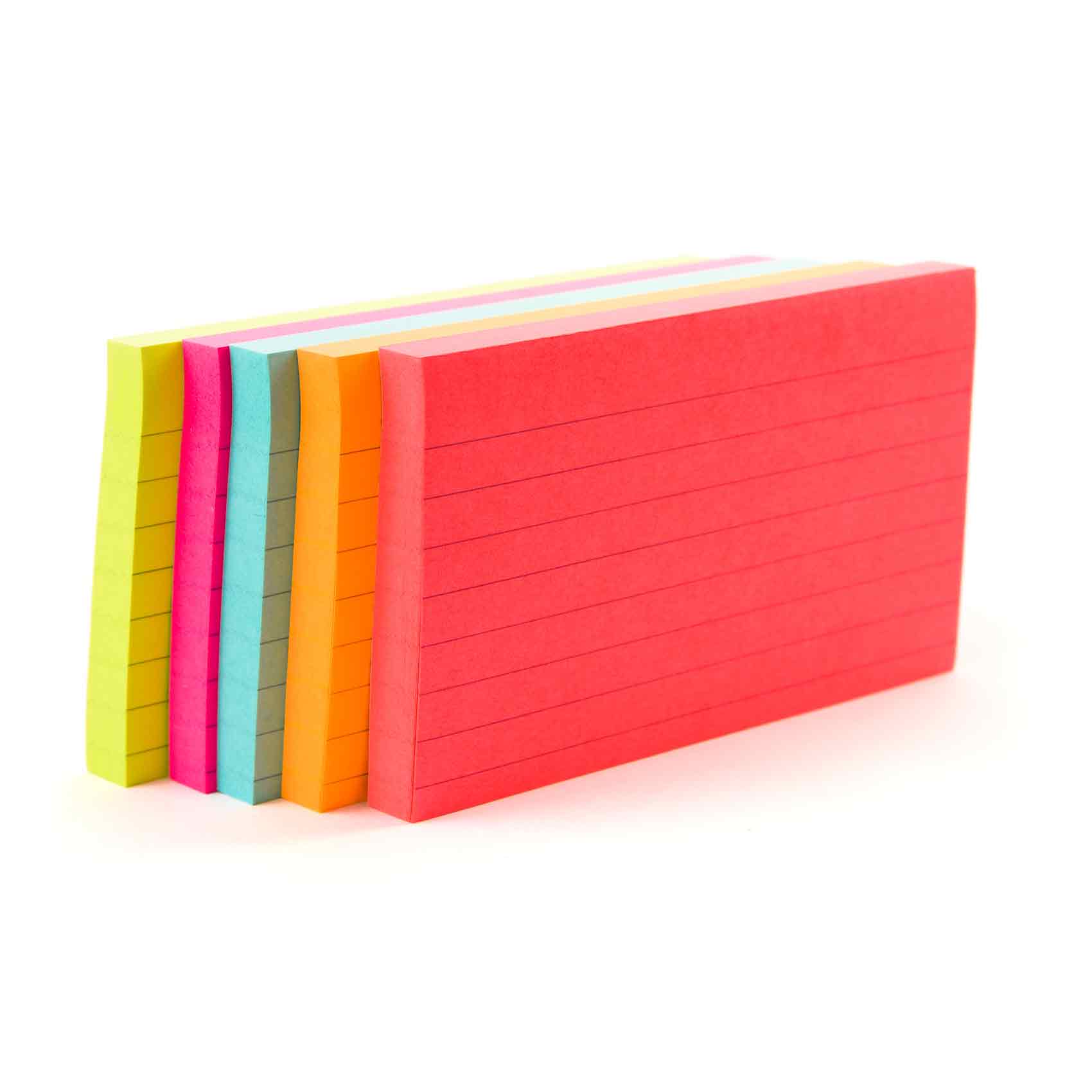 Post It Neon Colors Lined Note