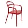 Tramontina Since 1911, Made In Brazil Sissi Red Polypropylene And Fiberglass Chair With Armrests