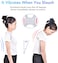 Posture Corrector with Smart Posture Trainer Sensor Vibration Reminder - Adjustable Upper Back Brace Straightener For Clavicle Support,Spinal Alignment Humpback For Men Women Kids(Size:L,Color:Gray)