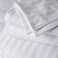 Hotel Linen Klub Queen Fitted Sheet 1pc, 100% Cotton 250tc Sateen 1 Inch Stripe , Size: 180x200+30cm , White