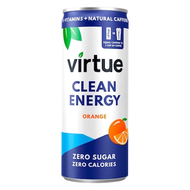 Virtue No Sugar Orange Clean Energy Drinks 250ml