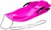Outdoor Sports Plastic Skiing Boards Sand Board Snowboard With Rope For Double People,Sand Snow Sleds for Kids and Adult (Pink)