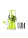 Generic Fruit Manual Vegetable Cutter Multifunctional Round Mandoline Slicer Green/Silver/White 26X12.7X24Centimeter
