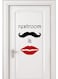 Spoil Your Wall Restroom Bathroom Door And Wall Sticker Black/Red 50x65cm