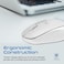 Promate 2.4G Wireless Mouse, Professional Precision Tracking Comfort Grip Mouse with USB Nano Receiver, 10m Range, 800/1200/1600 DPI Switch and 4 Functional Buttons for Mac OS, Windows, Tracker White