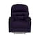 In House Velvet Classic Cinematic Recliner Chair With Cups Holder - Dark Purple - NZ80
