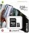 كنجستون 256GB قماش اختر زائد MicroSDXC مع محول - SDCS2 / 256GB
