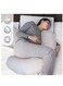 Moon Bamboo Multi-Position Pregnancy Pillow, Grey