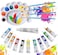 Generic Acrylic Paint Set 17 Pcs, 12 Tubes, 4 Brushes, 1 Pallete Artist Quality Oil Acrylic Paints Water Color Non Toxic Vibrant Colors
