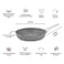 Tac Tac-3519 Ultra Granite Casserole 26cm + Frying Pan 26cm Grey