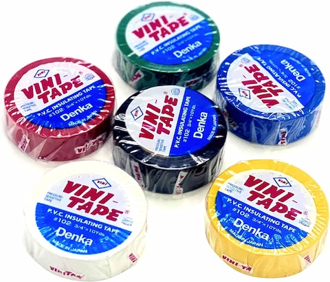 Vini 6 Pcs Vini Insulation Tape (Multicolor)