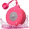 Electra Water Resistant Portable Mini Sound Speaker with Mini Suction Cup, Pink