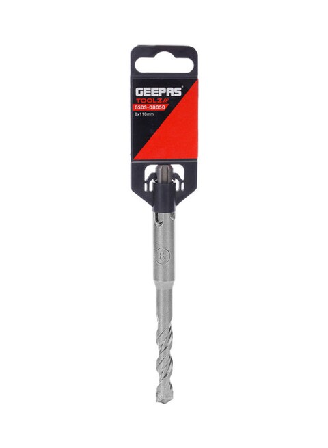 Geepas Chisel Drill Bit Round Silver 8X110mm