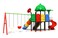 Rainbow Toys, Outdoor Children Playground Garden Fitness Exercise Play Set Villa Garden Furniture Product Area Dimension: 620&times;400&times;330cm