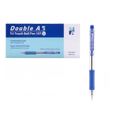 Double A TriTouch Ball Pen 0.7, Blue Color