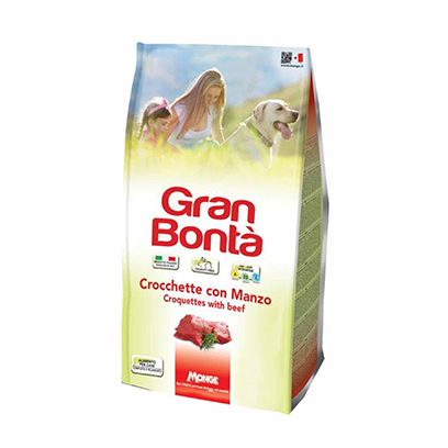 Amichien Gran Bonta Dry Croquettes With Beef Dog Food 4KG