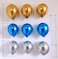 Party Time 16" Number 8 Gold Foil Balloon | Pack of 9 Latex Balloons 12" | 8th Birthday Decorations | Latex Balloons for Birthday Party, 8th Anniversary Decoration Sets (FREE Ribbon)
