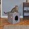 Midwest Homes For Pets Cat Cube - Cat House/Cat Condo In Fashionable Mushroom Diamond Print, 15.5Lx15.5Wx16.5H Inches