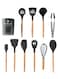 Generic 11-Piece Cooking Utensils Kitchen Set Black/Brown