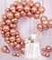 Metallic Chrome Balloons 50 Pcs 12 Inch Helium Shiny Thicken Latex Balloons Party Decoration (Rose Gold)