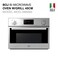 BOJ 45cm Built In Microwave Oven MOG-3460BX With Grill, Digital Control And Knobs, Door With Safety And Contact Switch, 34 L Inner Capacity, 3 Cooking Programs, Made In Italy