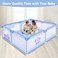 Lovely Baby Playpen For Toddler, Baby Playard, Playpen For Babies With Gate, Indoor Playard or Kids Activity Center, Sturdy Safety Play Yard With Soft Breathable Mesh And Anti-Slip Base (Blue)